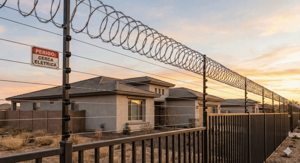 cerca eletrica com concertina