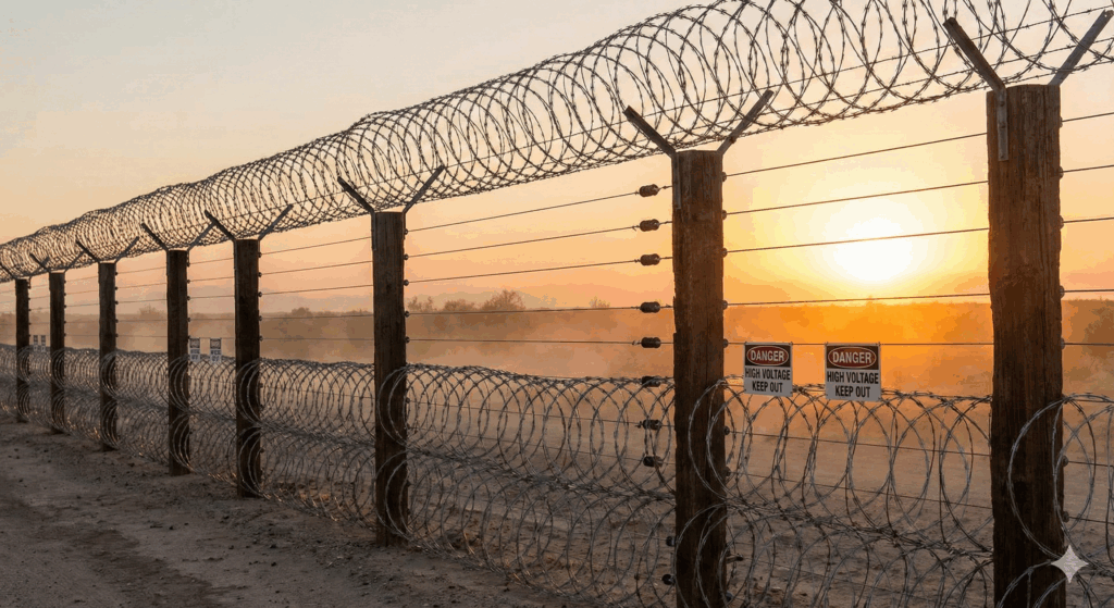 cerca eletrica com concertina
